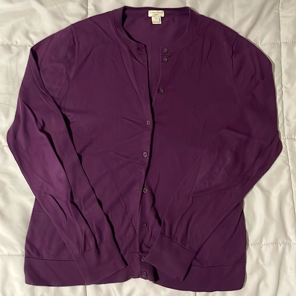J.Crew The Caryn Cardigan - Purple/Plum - Size M